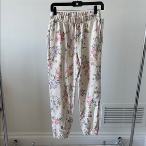 LoveShackFancy x Gap Floral Track Pants - Pink, Purple, Cream